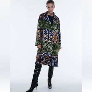 ZARA Jacquard Coat, size XS, BNWT